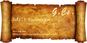 Gál Csinszka névjegykártya