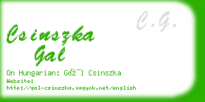 csinszka gal business card